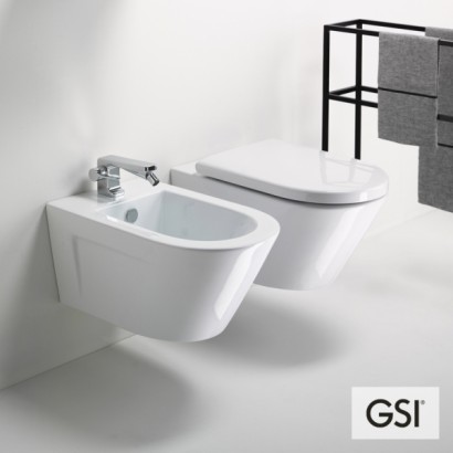 NORM/50 White Glossy κρεμαστό μπιντέ, GSI