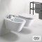 NORM/50 White Glossy κρεμαστό μπιντέ, GSI