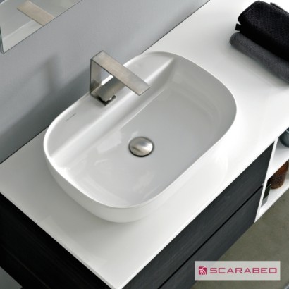 ΝΙΠΤΗΡΑΣ GLAM56/R 56x38 (1 οπή) SCARABEO WHITE